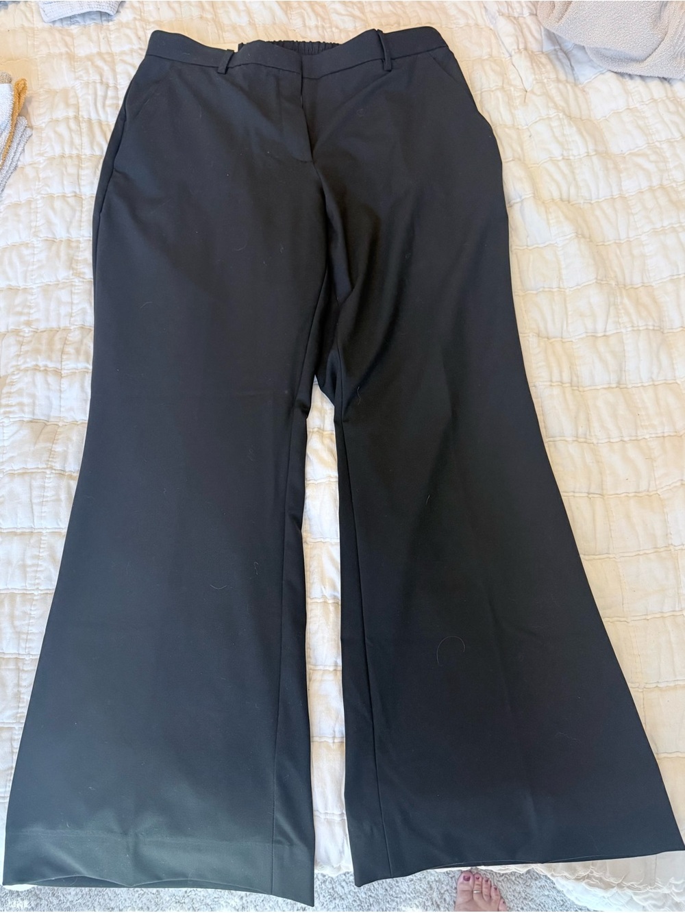 Banana Republic Black Wide-Leg Dress Pants